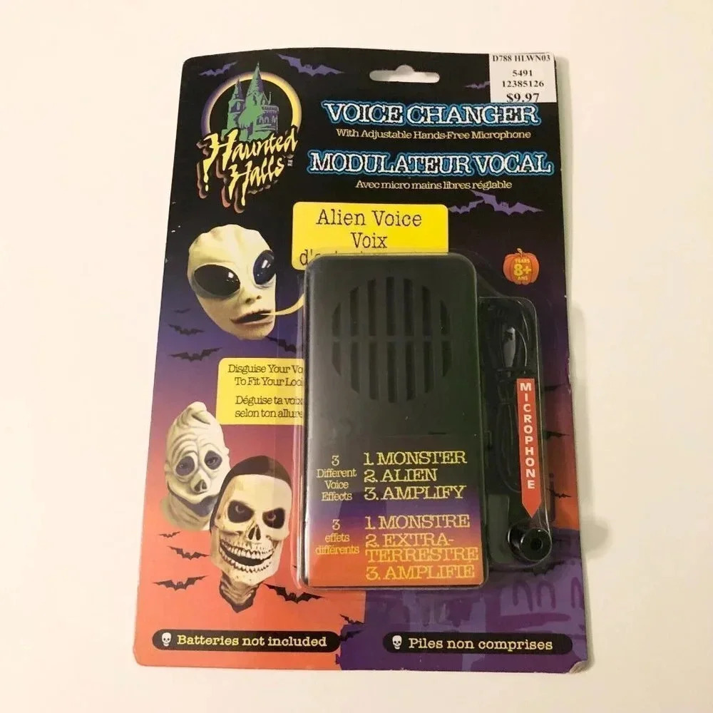 Haunted Halls Alien Voice Changer Hands Free Microphone Halloween
